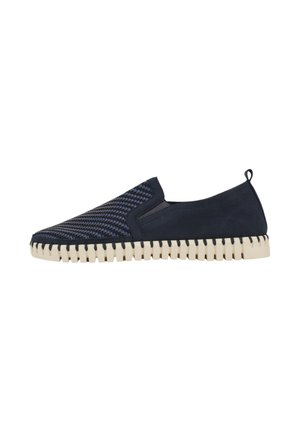 Slipper - dark indigo pearled ivory