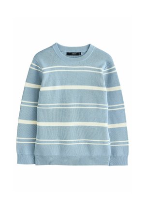 REGULAR FIT STRIPE CREW NECK - Svetrík - blue