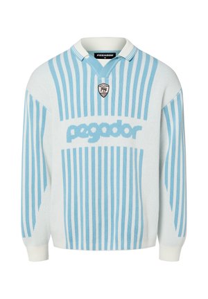 Long sleeved top - ecru/hellblau