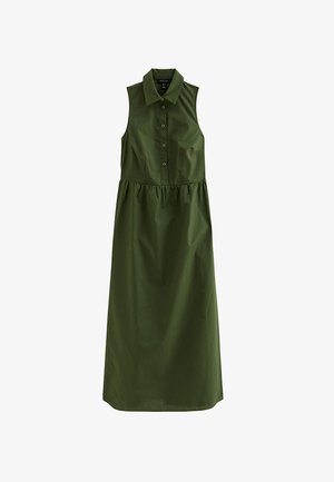 New Look, SLEEVELESS BUTTON UP MIDI - Shirt dress - khaki