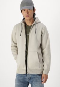 Brave Soul SPECE - Zip-up sweatshirt - light stone