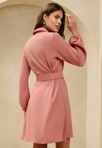 Lipsy REGULAR FIT-LONG SLEEVE BUTTON THROUGH - Marškininė suknelė - pink