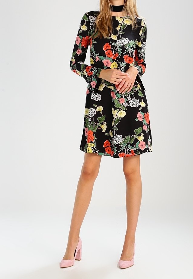 Robe Noire à Fleurs Dorothy Perkins - Taille 10 - Neuve Avec étiquette - Prix Conseillé 38€