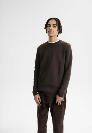 MELA JACQUARD MANAV - Strickpullover - dunkelbraun
