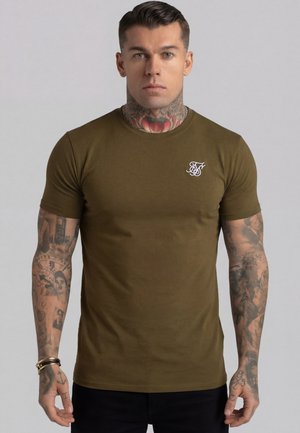 SIKSILK, ESSENTIALS - T-shirt basic - khaki green