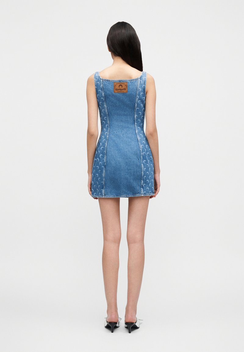 MARINE SERRE MOON LASER SLEEVELESS MINI - Denim dress - light blue -  Zalando.ie