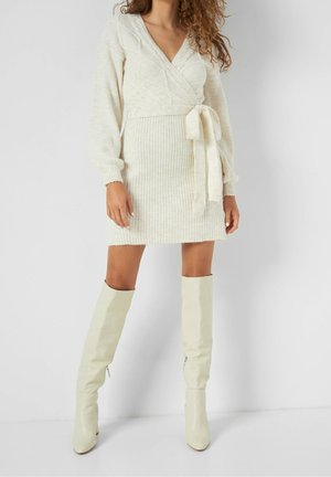 Gebreide jurk - beige