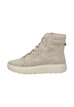 Enkellaarsjes met plateauzool - lt taupe c