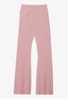 HIGH RISE FLARED LEGGINGS WITH WRAP WAISTBAND - Pantalones deportivos - mauve