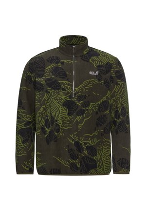 Jack Wolfskin, PAW ERA 100 PRINT HZ M - Fleece jumper - paw obsidian moss