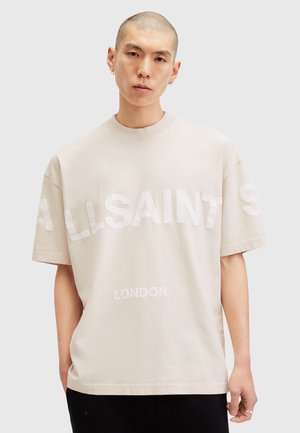 AllSaints BIGGY CREW - Majica kratkih rukava s printom - true beige
