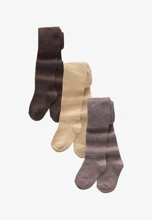 Next, 3 PACK - Strumpfhose - chocolate brown mink and dark cream