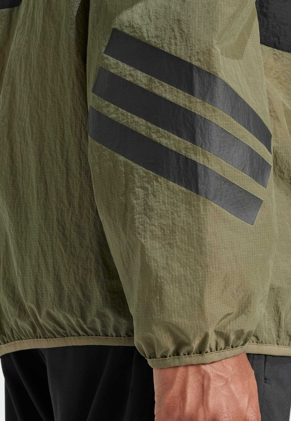 FUTURE ICON 3-STRIPES WOVEN HALF-ZIP - Windbreaker - olive strata3