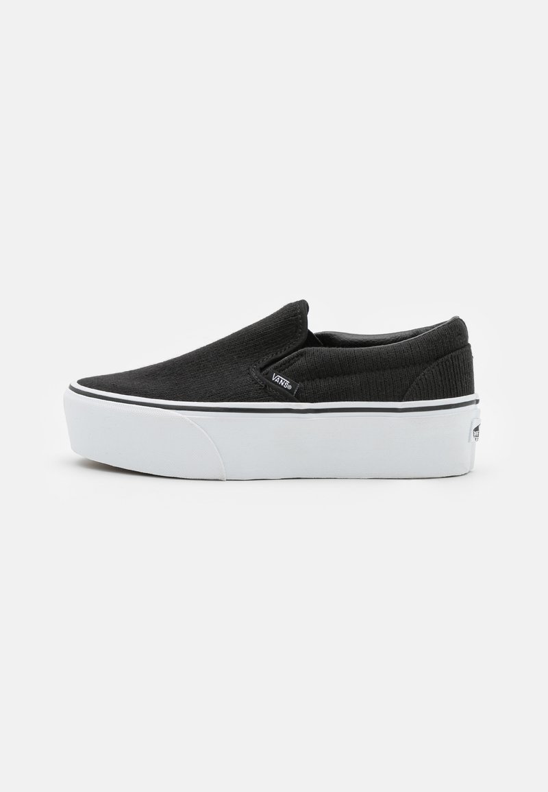 vans crocodile embossed leather slip ons