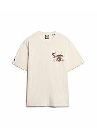 Superdry LO-FI PUNK GRAPHIC T-shirt print cream/lichtgeel
