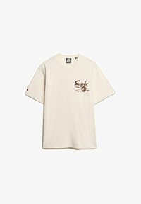 Superdry LO-FI PUNK GRAPHIC T-shirt print cream/lichtgeel