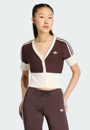 V-NECK - Camicetta - aurora coffee