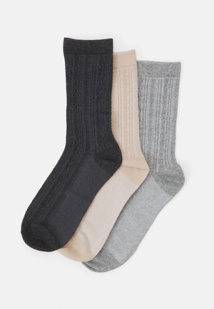 VMMILLY 3 PACK - Zeķes - grey/oatmeal/black