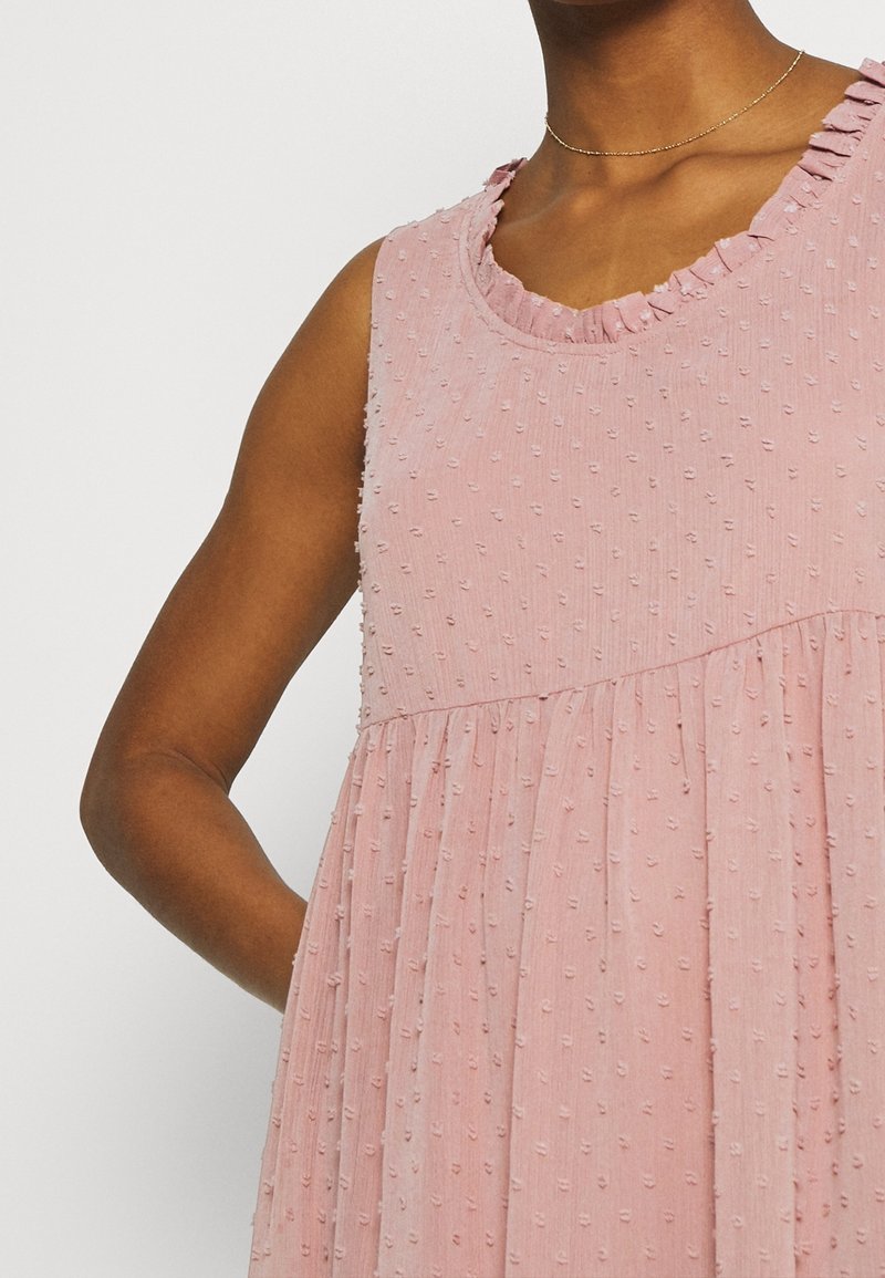 light pink party dress Pink Satin Spaghetti Strap Knee Length A-line Simple Party Dresses, CH0105 main image 1
