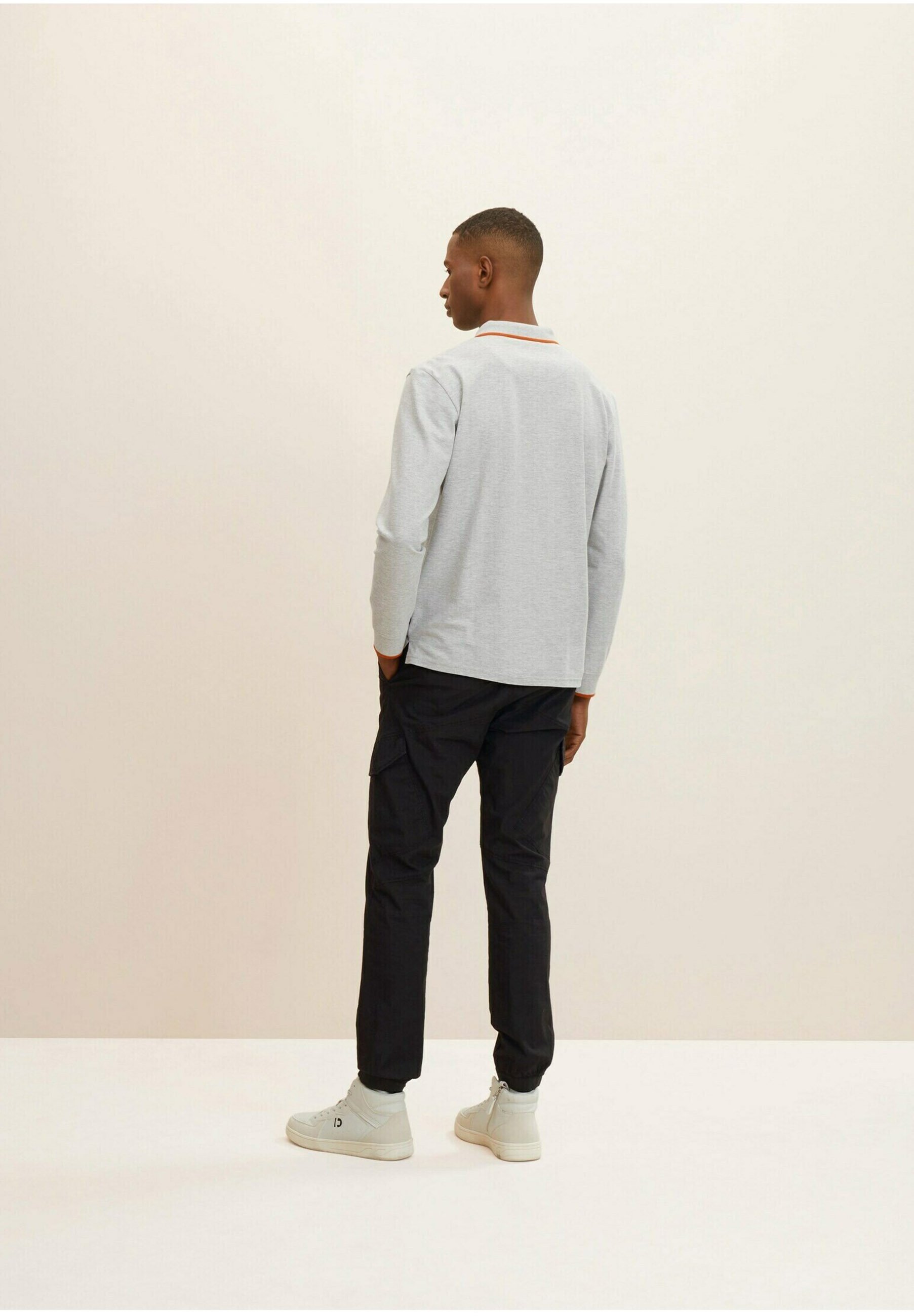 TOM TAILOR BASIC - Poloshirt - ordinary grey melange/lichtgrijs - Zalando.nl