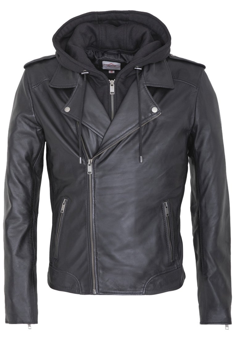 Lee Cooper BERAT Leather jacket black Zalando