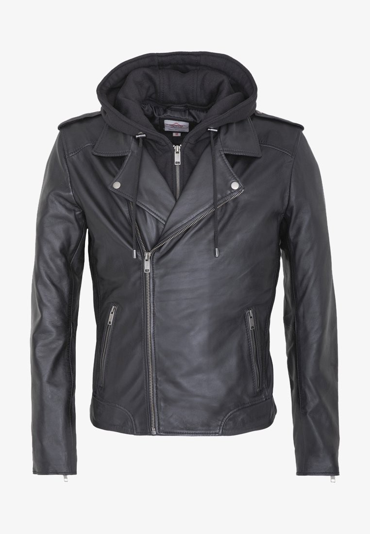Lee Cooper BERAT Leather jacket black Zalando