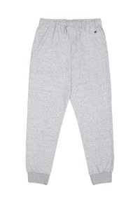 Grijze sweatpants met een elastische tailleband, taps toelopende boorden en een klein logo aan de voorkant links. Gemaakt van zachte, textuurrijke stof.