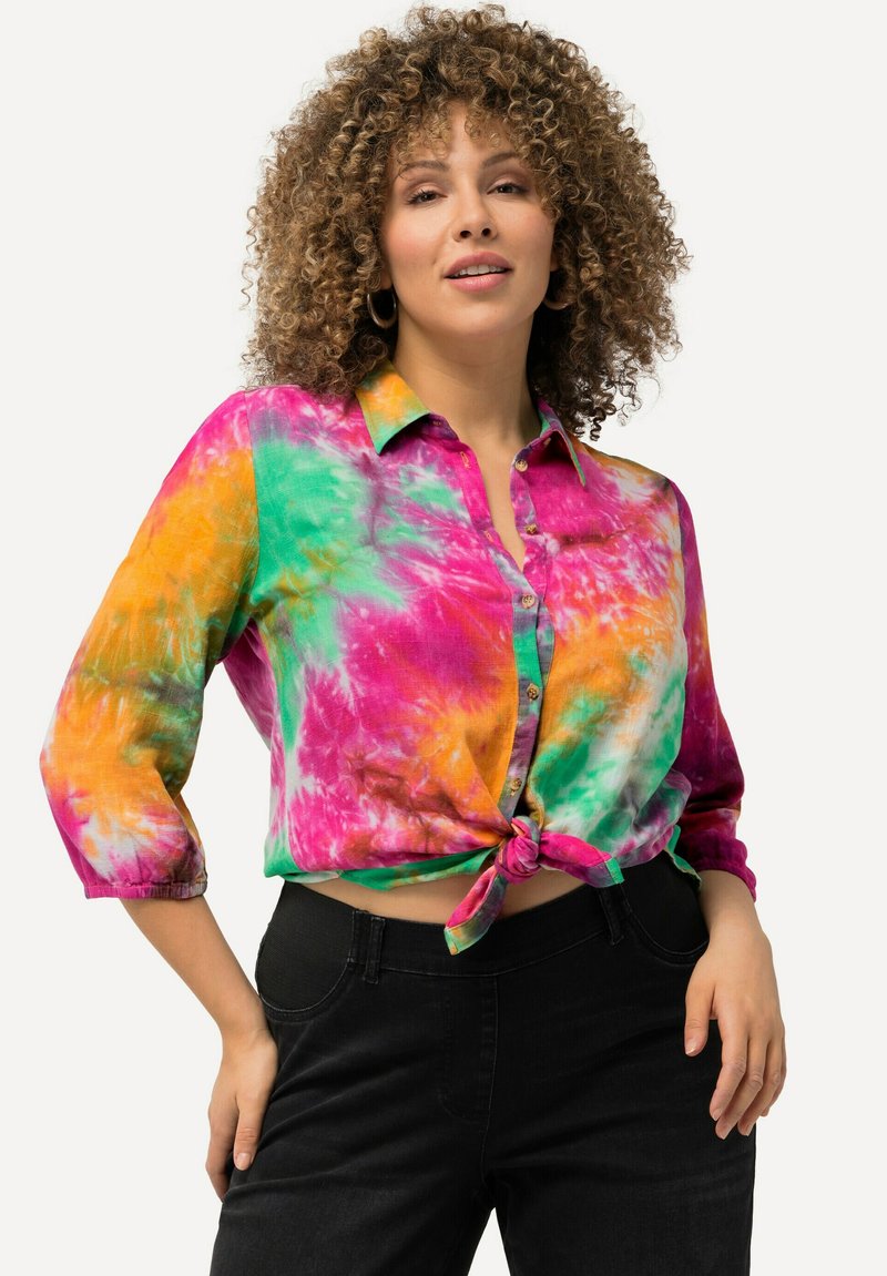 Ulla Popken - TIE DYE  - Skjortebluser - fuchsia pink, Forstør