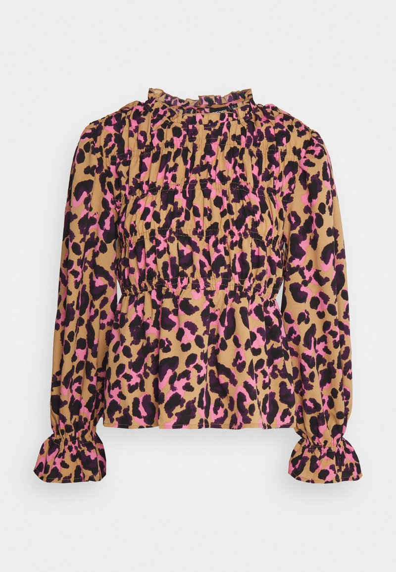 Pieces Petite Blouse tan Pieces Petite Blouse tan