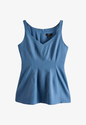 Next, REGULAR FIT - PEPLUM V-NECK TOP - Bluse - blue