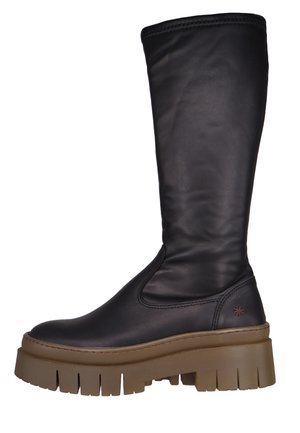 Platform boots - black bronze