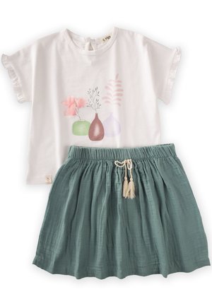 MUSLIN SET - Skladaná sukňa - metallic green