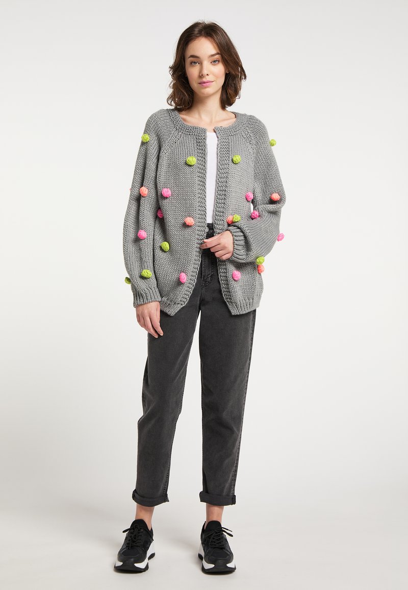 Damen Strickjacken | myMo MYMO BLONDA Strickjacke grau mehrfarbig/grau - HB64162 Damen Strickjacken | myMo MYMO BLONDA Strickjacke grau mehrfarbig/grau - HB64162