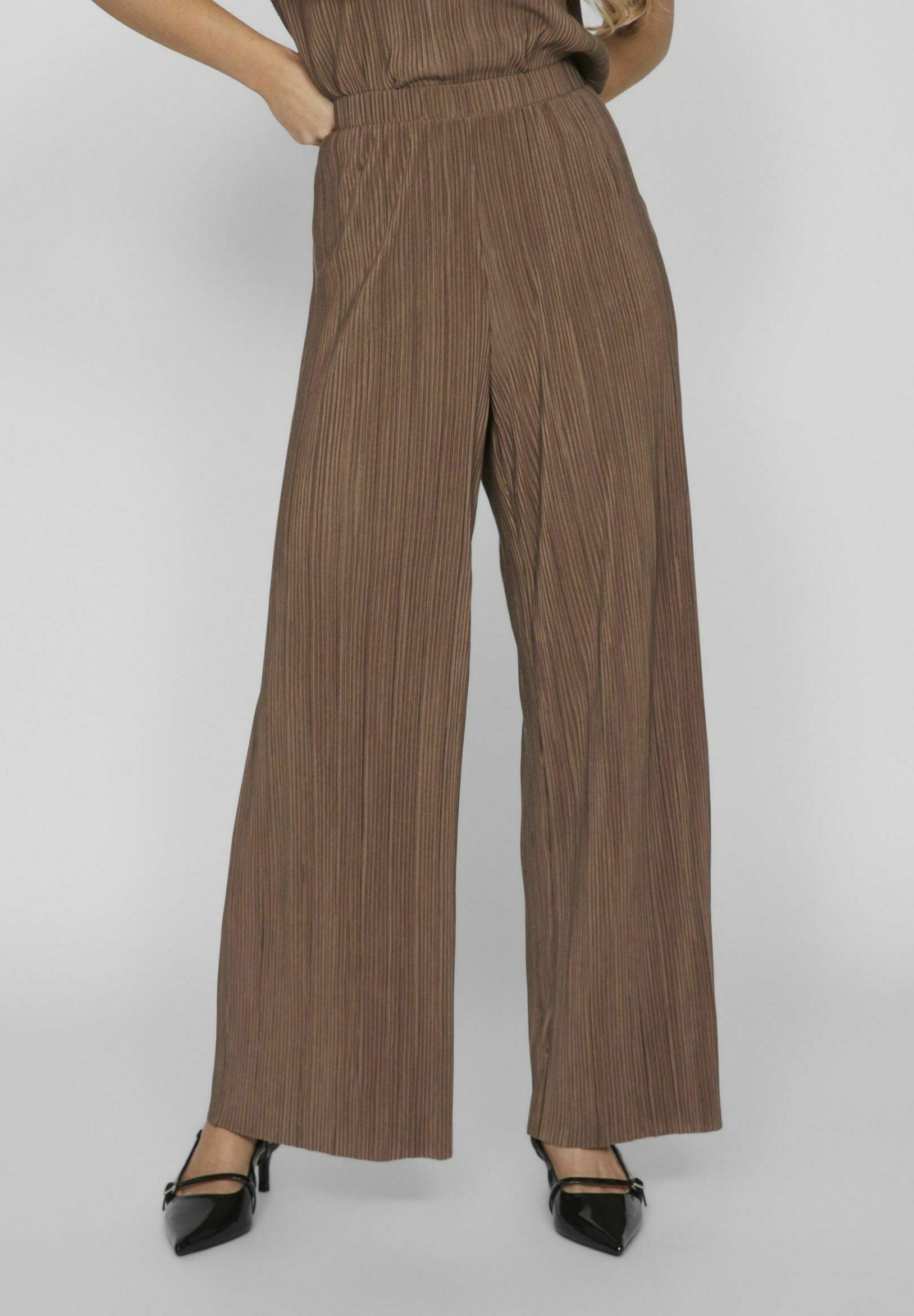 VILA VIPLISA HW LOOSE PANTS - NOOS - Broek - blissful blue/blauw