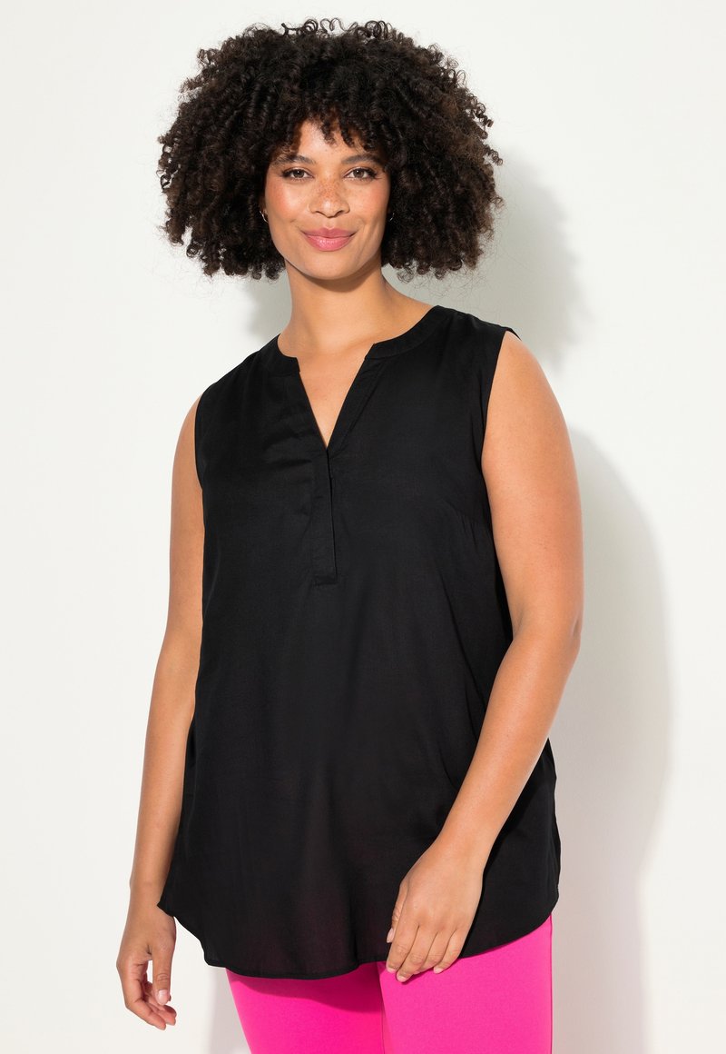Angel of Style AUSSCHNITT GERUNDETER SAUM ÄRMELLOS - Top - black