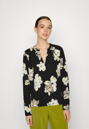 JDY JDYSORO STRING - Μπλούζα με μακριά μανίκια - black/whitecap grey