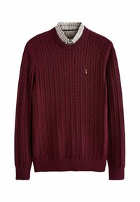 MOCK - Strickpullover - burgundy red cable