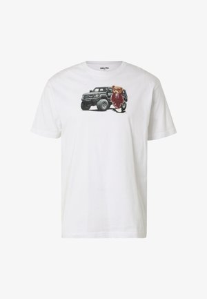 Chill Pill, SUV BEAR - Trükipildiga T-särk - white