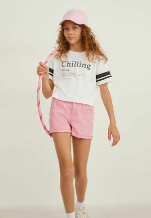 2 PACK - Denim shorts - pink