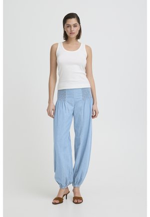 PULZ PZJILL - Jeans Tapered Fit - light blue denim