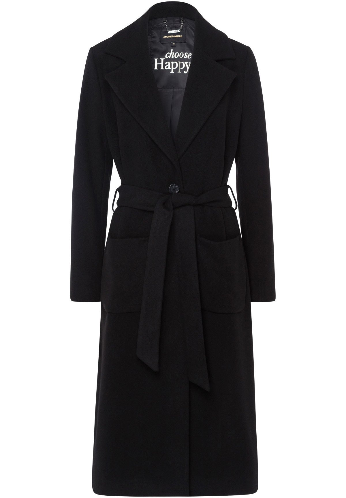 black wrap over coat