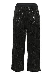 KAAMALIE SEQUIN CROPPED  - Hlače - black deep