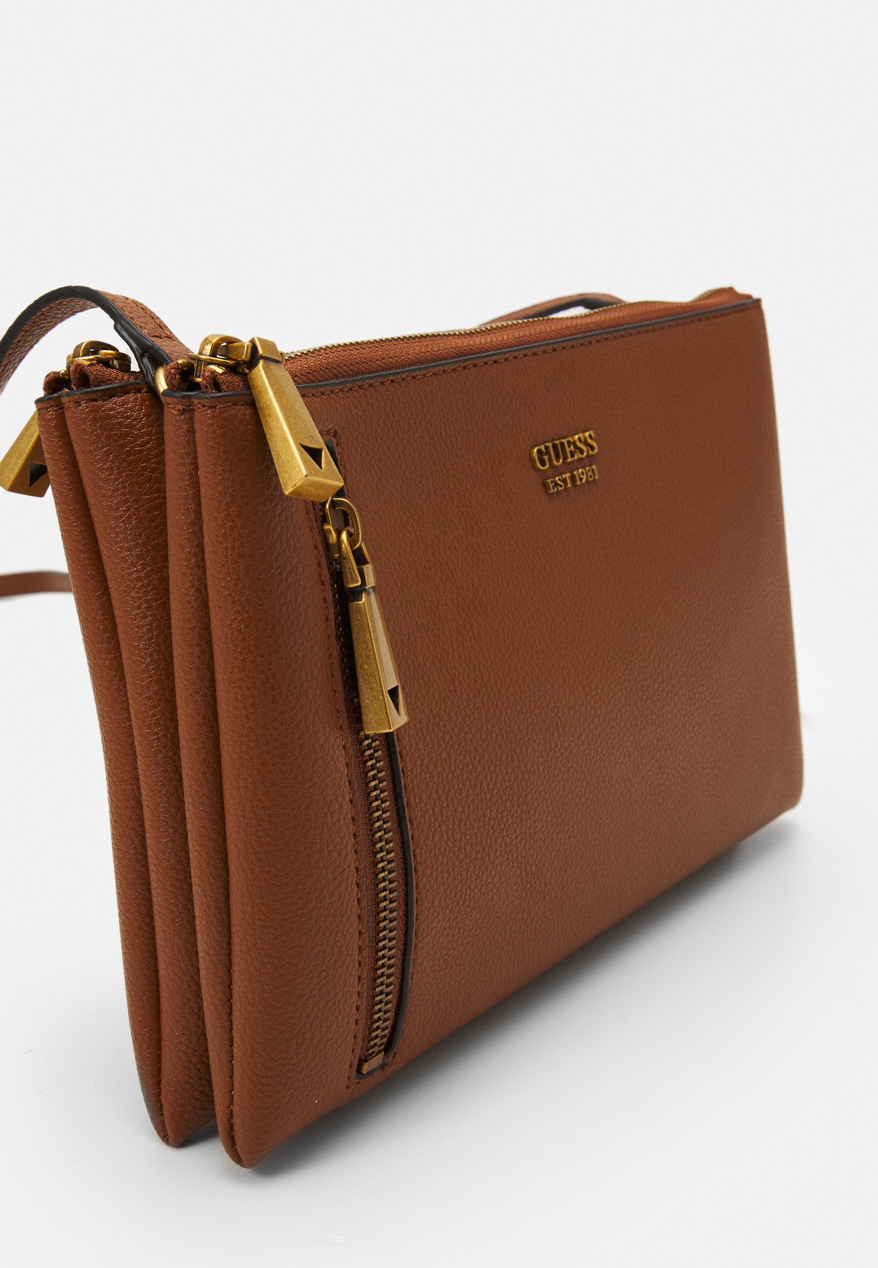 guess double zip crossbody bolsa