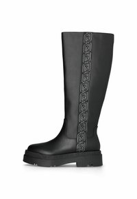 WITH LOGO - Stivali alti - black