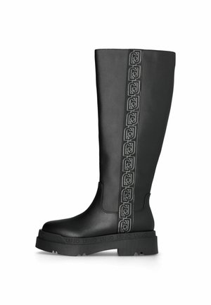 WITH LOGO - Stivali alti - black