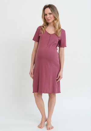 MATERNITY NURSING HOSPITAL 2 IN 1  - Nachtjapon - dark pink