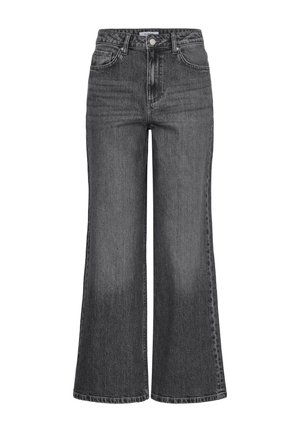 b.young, BYKAJANE WIDE - Wide Leg - dark grey denim