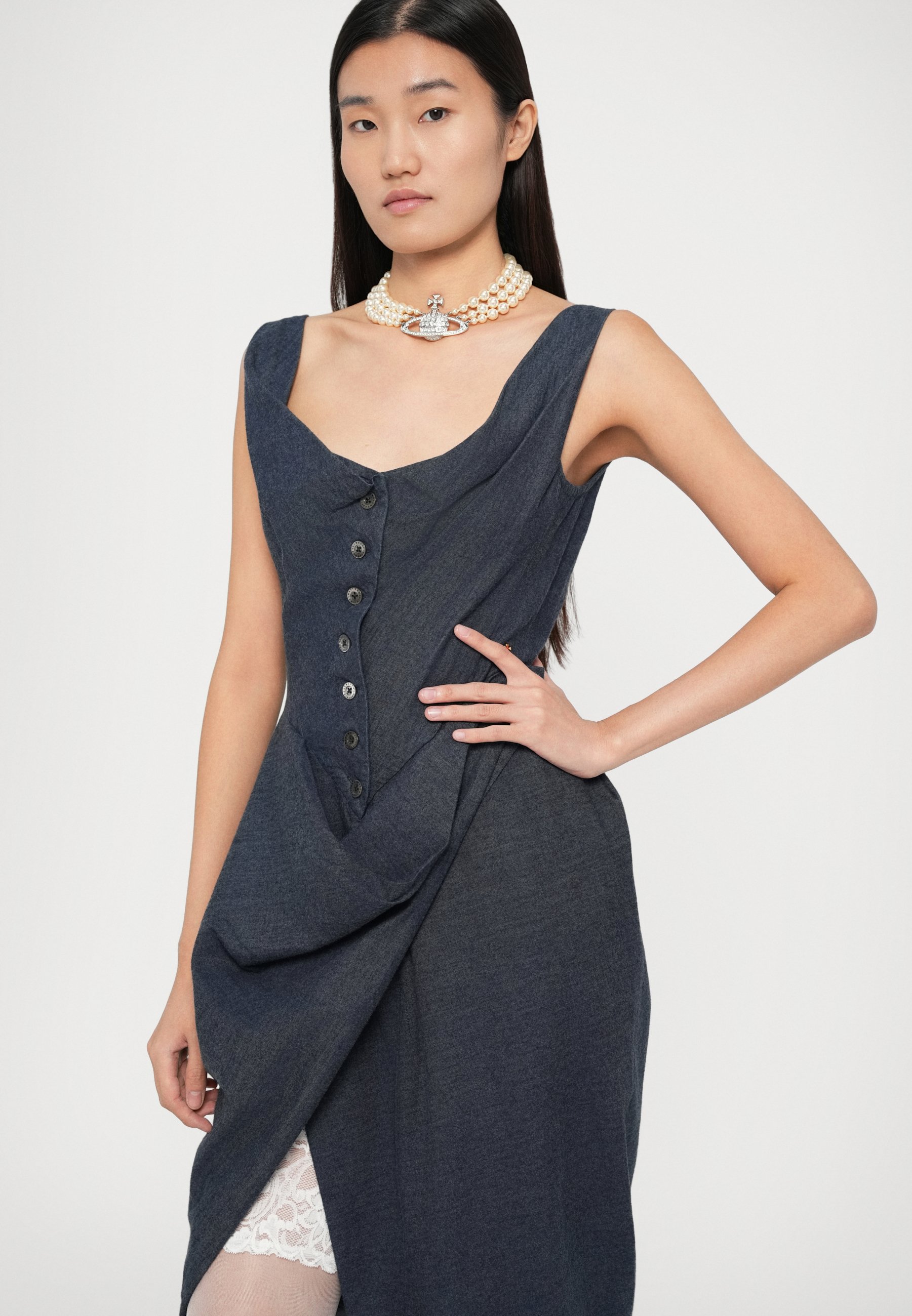 Vivienne Westwood MONDAY WRAP DRESS - Day dress - blue - Zalando