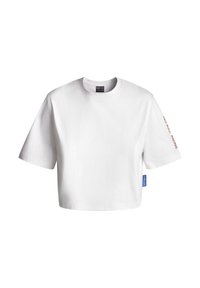 BOXY CROP - Apdrukāts T-krekls - white