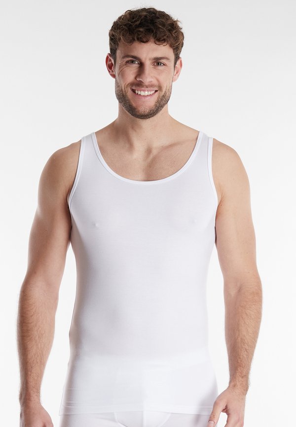 Unterhemd/-shirt - weiß hell uni